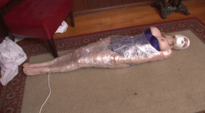 xsiteability.com - Mummification in Packing Tape - Orgasm Denied thumbnail