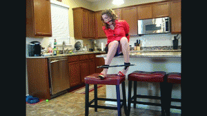 xsiteability.com - Upskirt Lady in Red Satin Blouse thumbnail