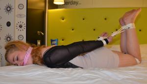 xsiteability.com - Gorgeous flatmate hogtied by frustrated Dyke thumbnail
