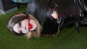 xsiteability.com - Helpless in my Bolero Armbinder on the Terrace thumbnail