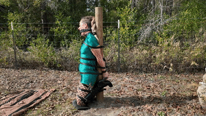 xsiteability.com - Fayth Strapped & Gagged To Post Outside thumbnail
