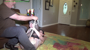 xsiteability.com - Helplessly balltied futile struggles to find the knots with her nibble fingers thumbnail