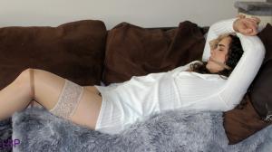 xsiteability.com - MERIDITH WHITE DRESS HOSE AND HOSE TIED GAGGED thumbnail