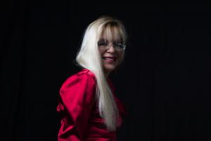 xsiteability.com - Red Silk Shirt, Black Skirt. Glamour  thumbnail
