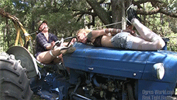 xsiteability.com - Vivienne Velvet and Fayth on Fire are Bound on the Tractor thumbnail