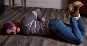 xsiteability.com - Fiona Sinclair... Tied in SEXY Beige Ankle Boots!  thumbnail