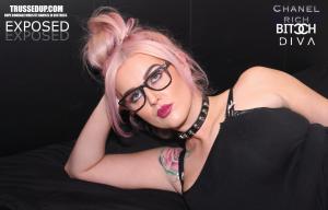 xsiteability.com - Chanel full leather harness body bondage her massive tits strapped up thumbnail