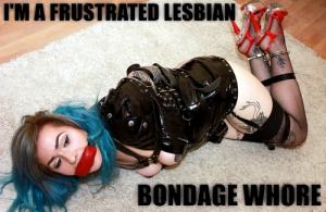 xsiteability.com - Adaly strapped up by butch dominant dyke lesbian goth bondage thumbnail