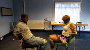 xsiteability.com - escape challenge swingers tied up and gagged rope bondage husband and slut wife thumbnail