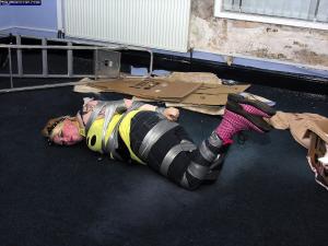 xsiteability.com - goth girl tied up gagged in a pervs basement hostage thumbnail