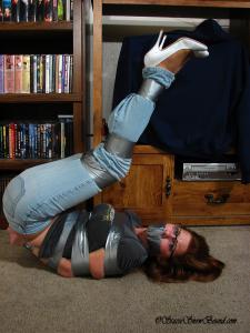 xsiteability.com - Stacie Snow Tape Tied in Jeans and Heels thumbnail